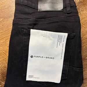 Purple Brand Men's Classic Black Button Fly Jeans P001